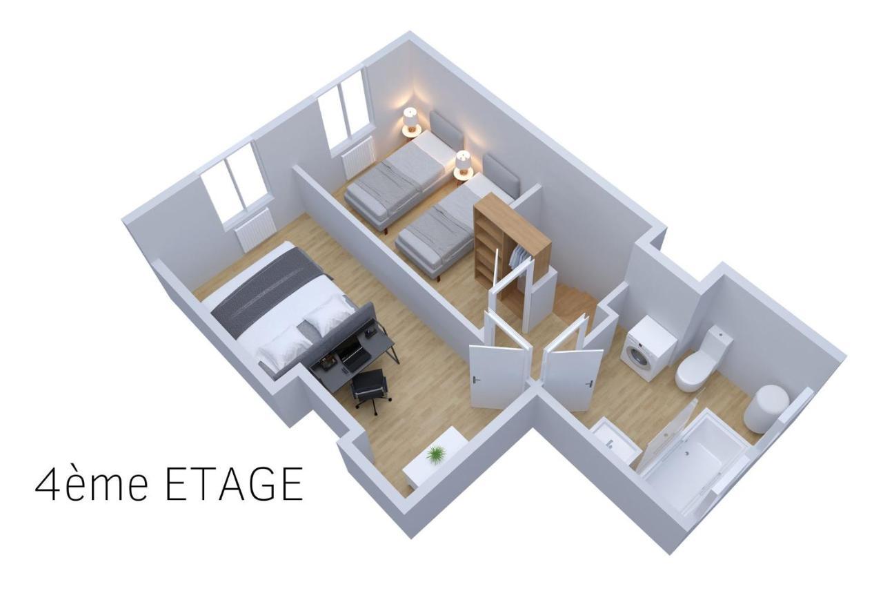 Le Double Pirou # 2 Appartements # Halte Auvergne Thiers Εξωτερικό φωτογραφία